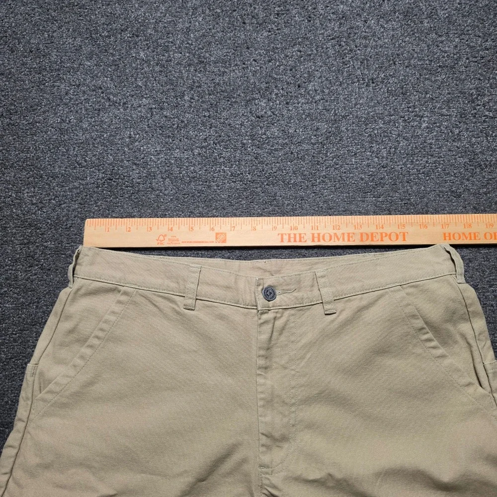 Vintage Patagonia Stand Up Shorts Tan Khaki Mens 34 Organic Cotton Canvas Hiking